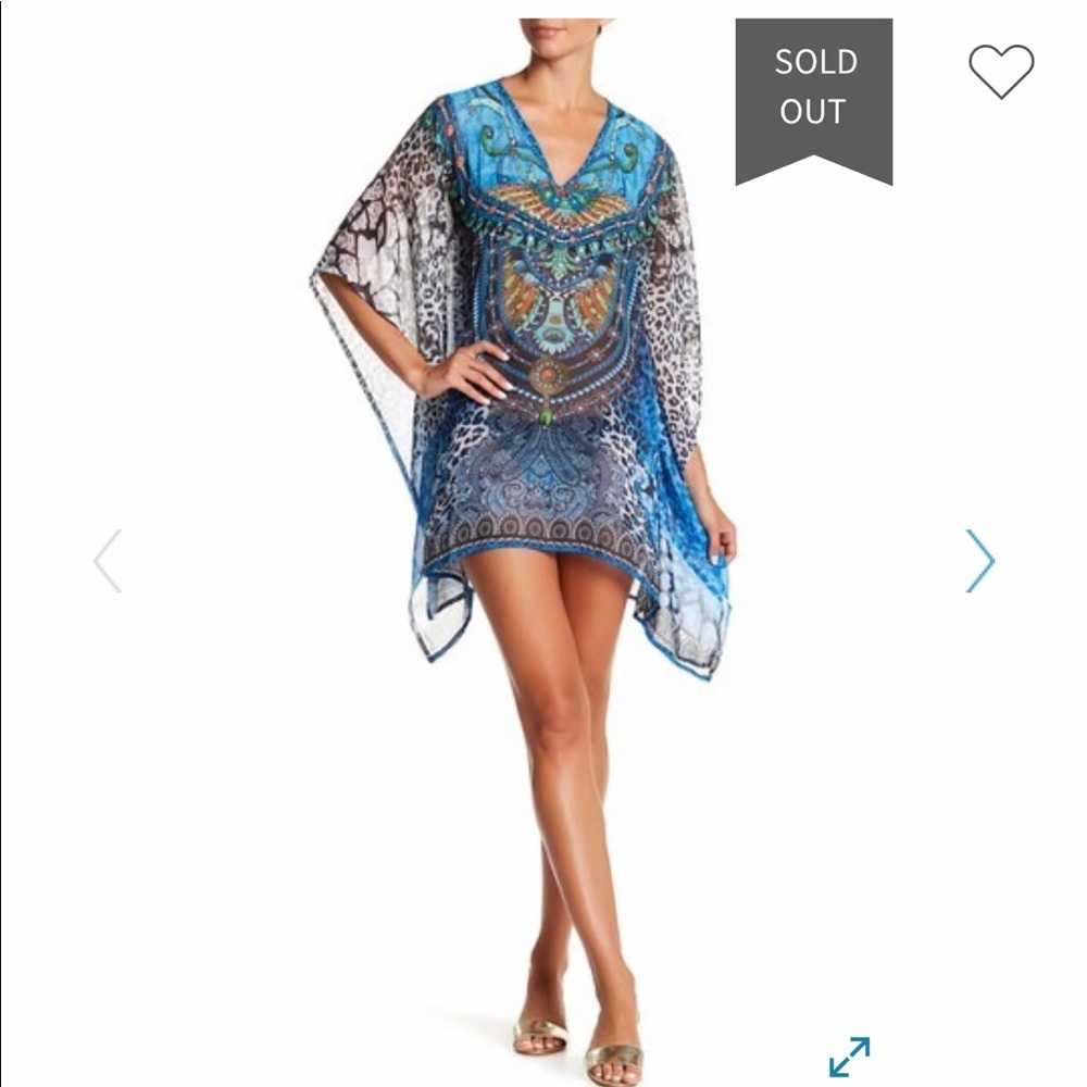 NWT La Moda Embellished Cover-Up Caftan